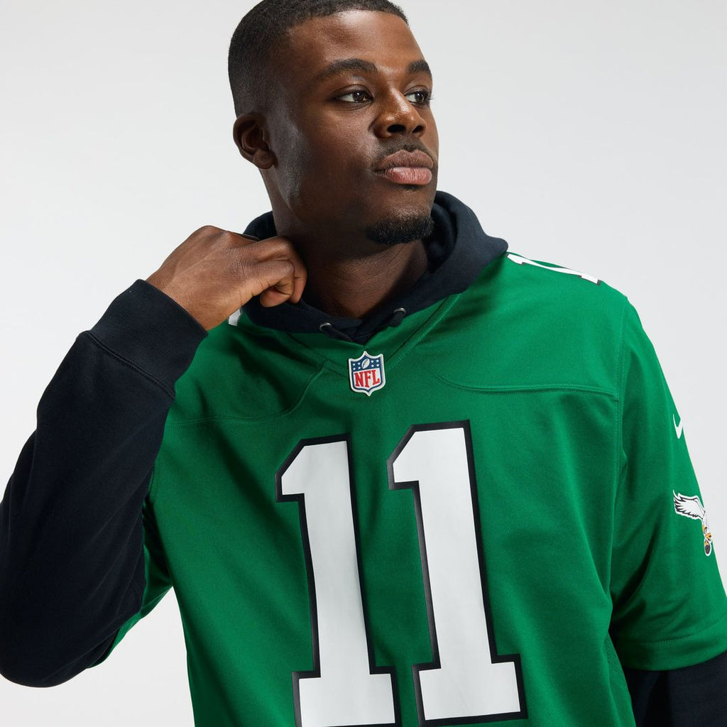 A.J. Brown Philadelphia Eagles Alternate Game Player Jersey - Kelly Green