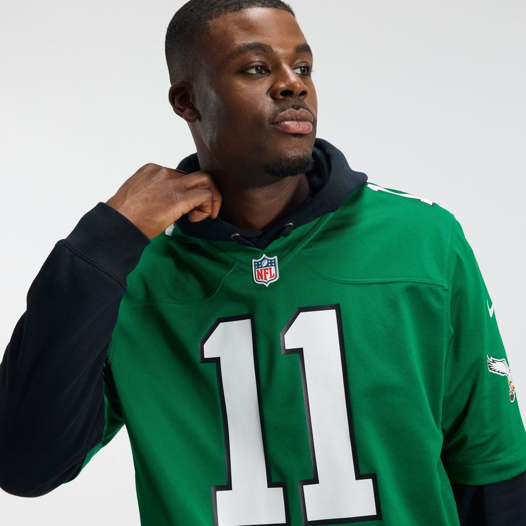A.J. Brown Philadelphia Eagles Alternate Game Player Jersey - Kelly Green
