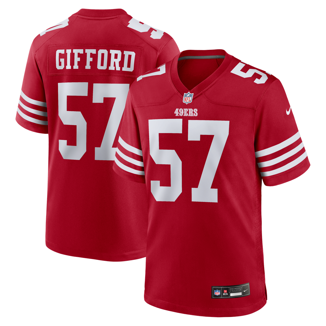 Luke Gifford San Francisco 49ers Team Game Jersey - Scarlet