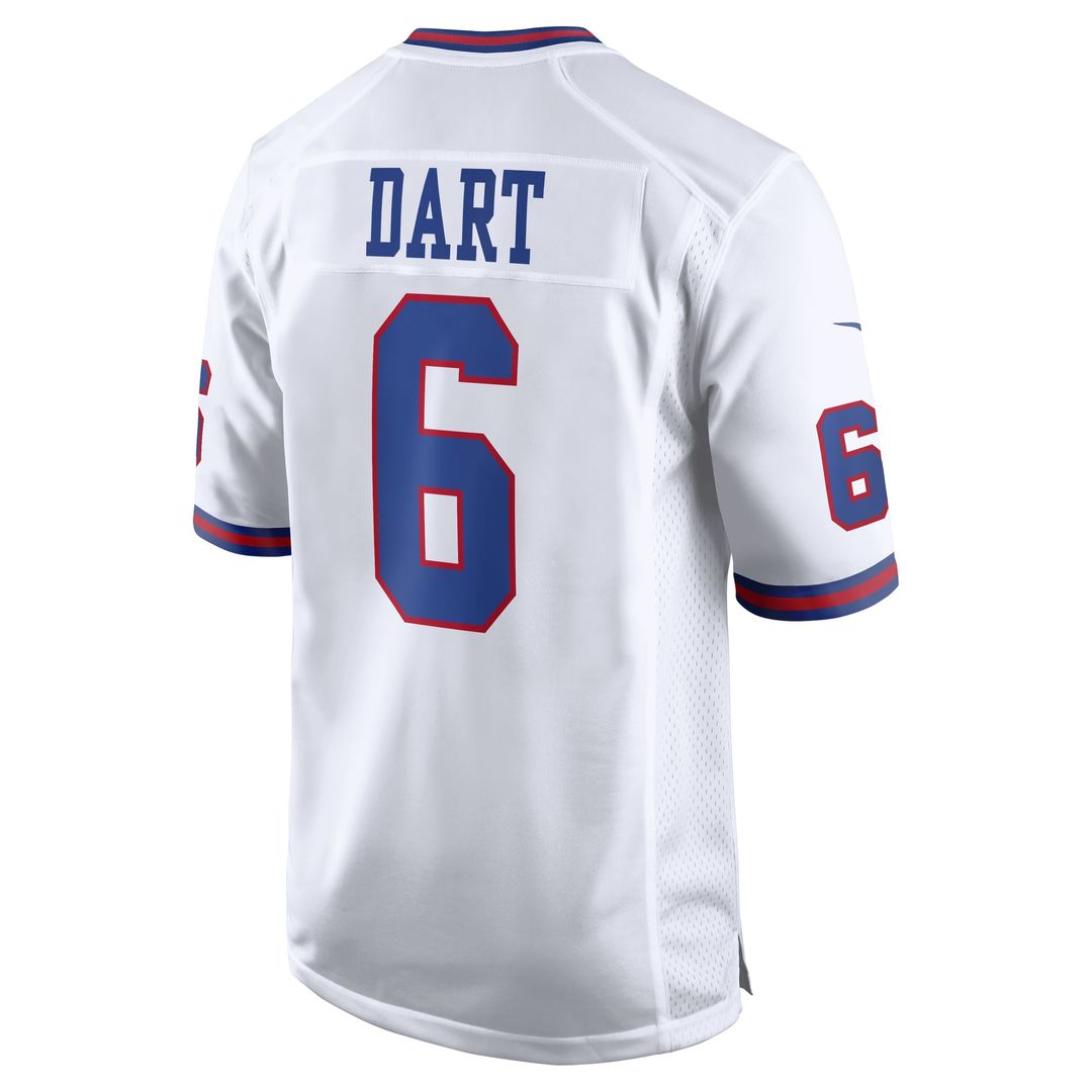 Jaxson Dart New York Giants Alternate Vintage White Game Jersey - White