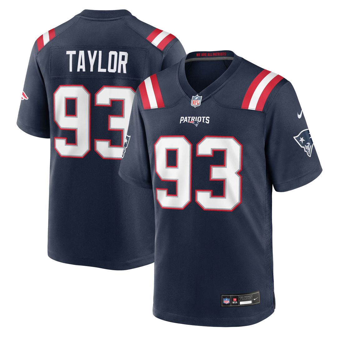 Leonard Taylor New England Patriots Team Game Jersey - Navy