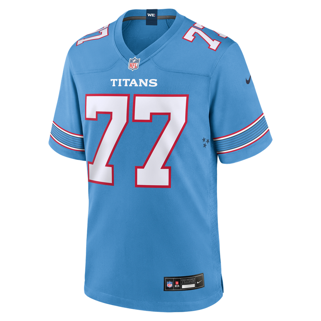 Peter Skoronski Tennessee Titans Game Jersey - Light Blue