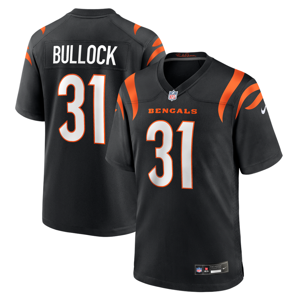 Kentrel Bullock Cincinnati Bengals Team Game Jersey - Black