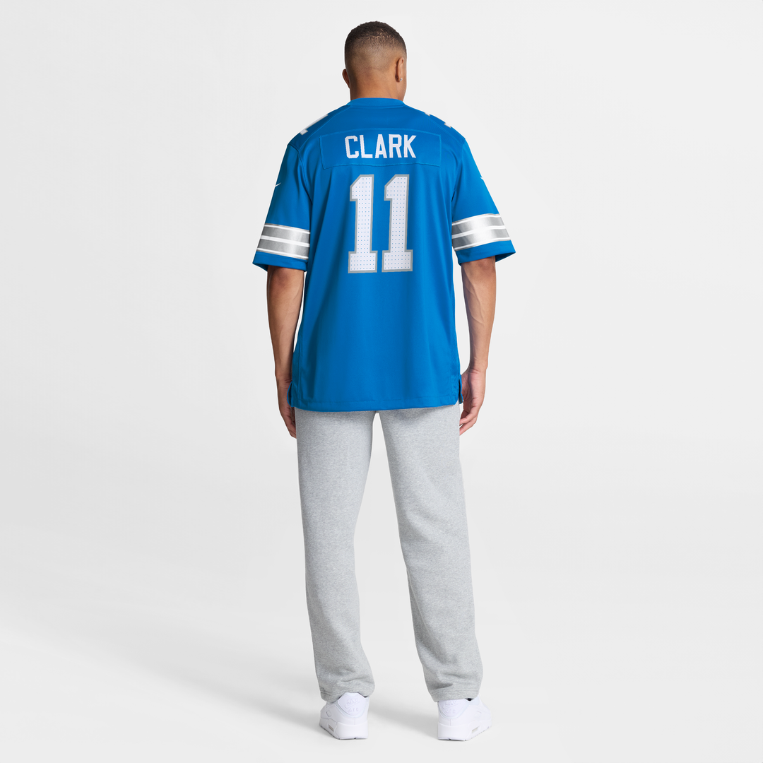 Damone Clark Detroit Lions Team Game Jersey - Blue
