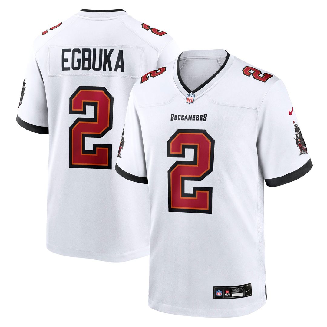 Emeka Egbuka Tampa Bay Buccaneers Alternate Game Player Jersey - Pewter