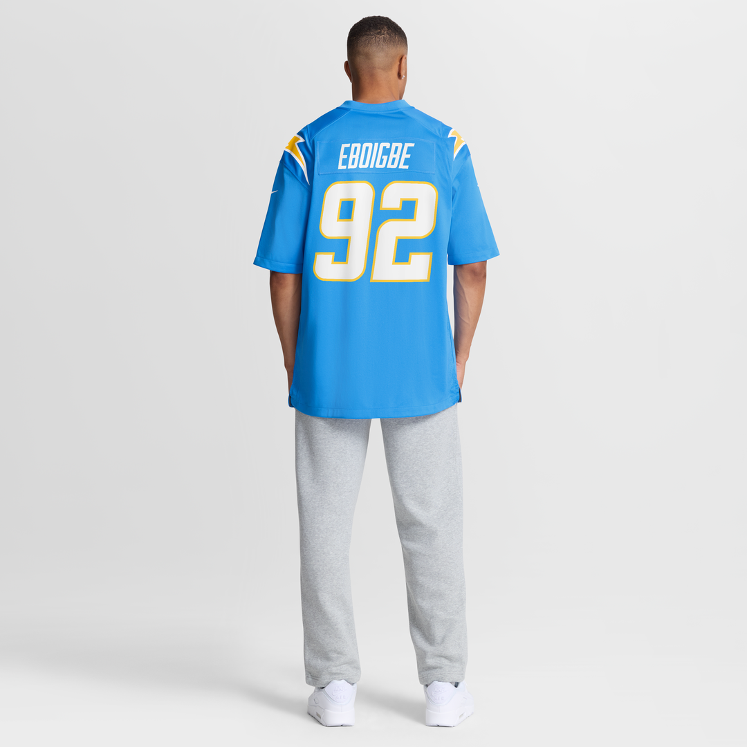 Justin Eboigbe Los Angeles Chargers Team Game Jersey - Powder Blue