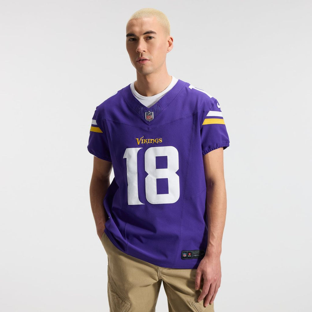 Justin Jefferson Minnesota Vikings Team Vapor F.U.S.E. Elite Jersey - Purple