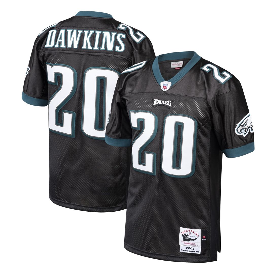 Brian Dawkins Philadelphia Eagles 2003 Authentic Throwback Retired Player Jersey - Black