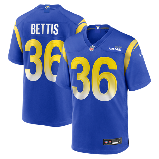 Jerome Bettis Los Angeles Rams Game Retired Player Jersey - Royal