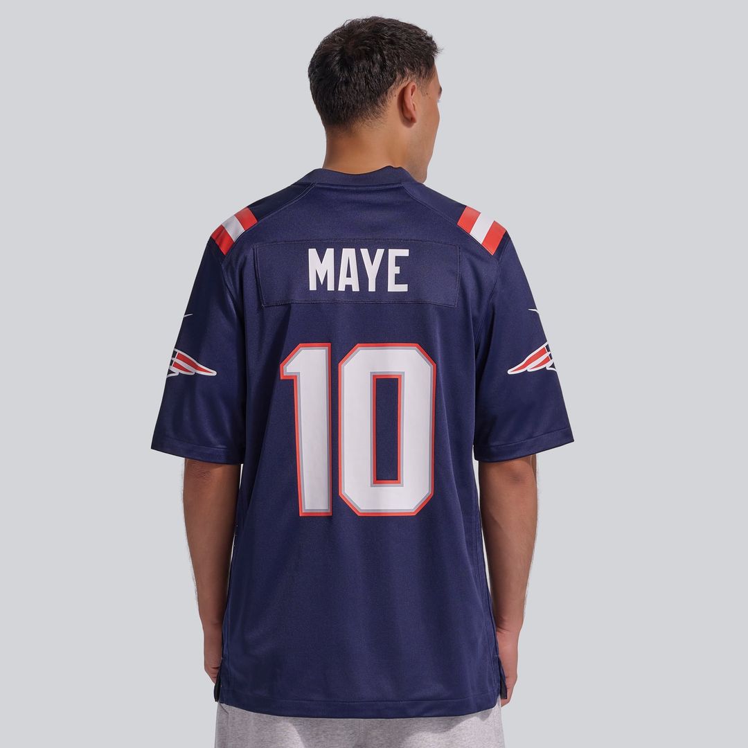 Drake Maye New England Patriots Player Game Jersey - Navy