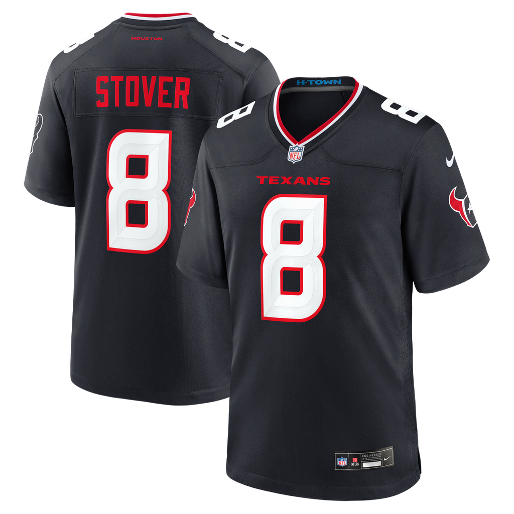 Cade Stover Houston Texans Team Game Jersey - Navy