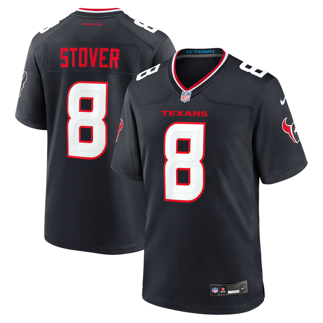 Cade Stover Houston Texans Team Game Jersey - Navy