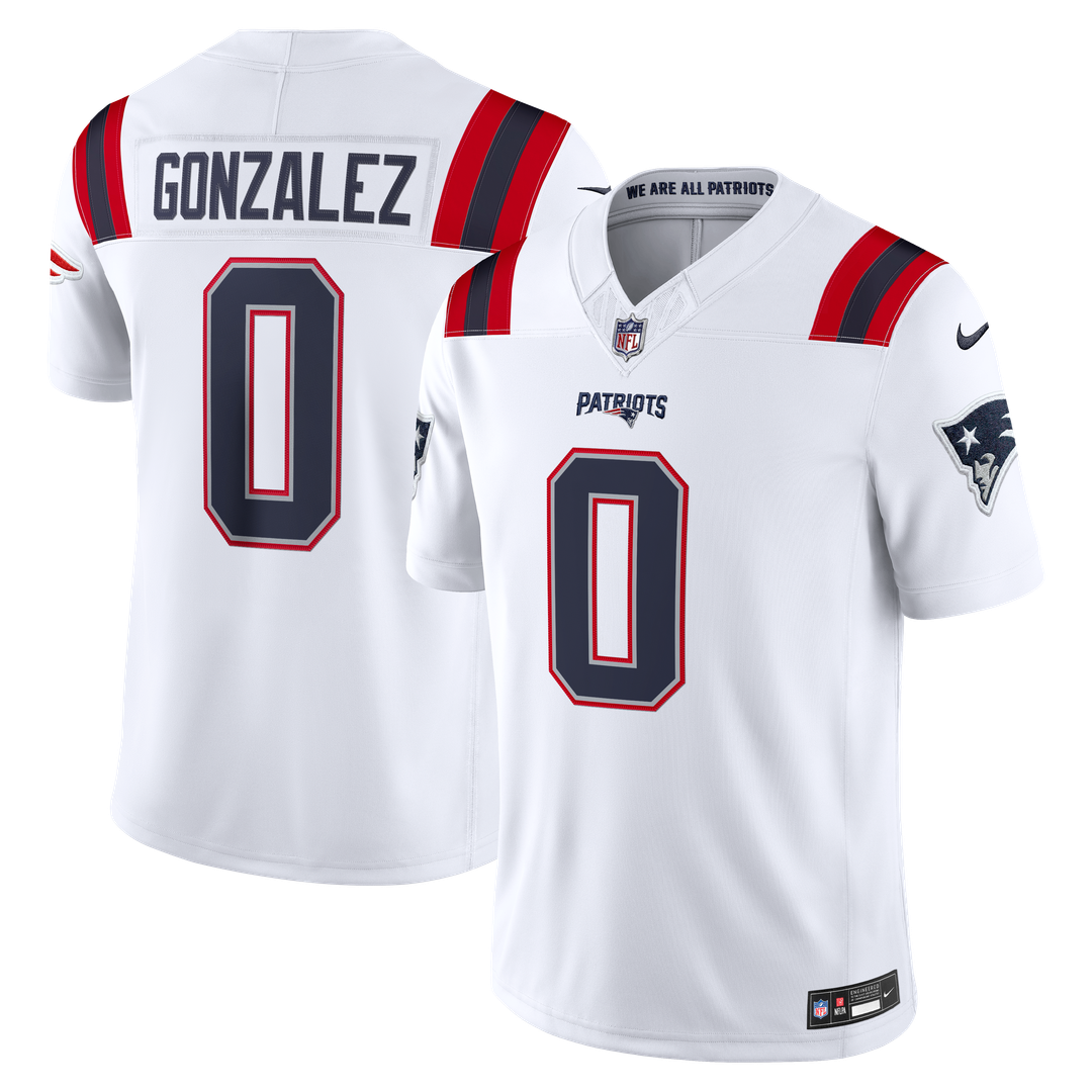 Christian Gonzalez New England Patriots Team Vapor F.U.S.E. Stitched Limited Jersey - Navy