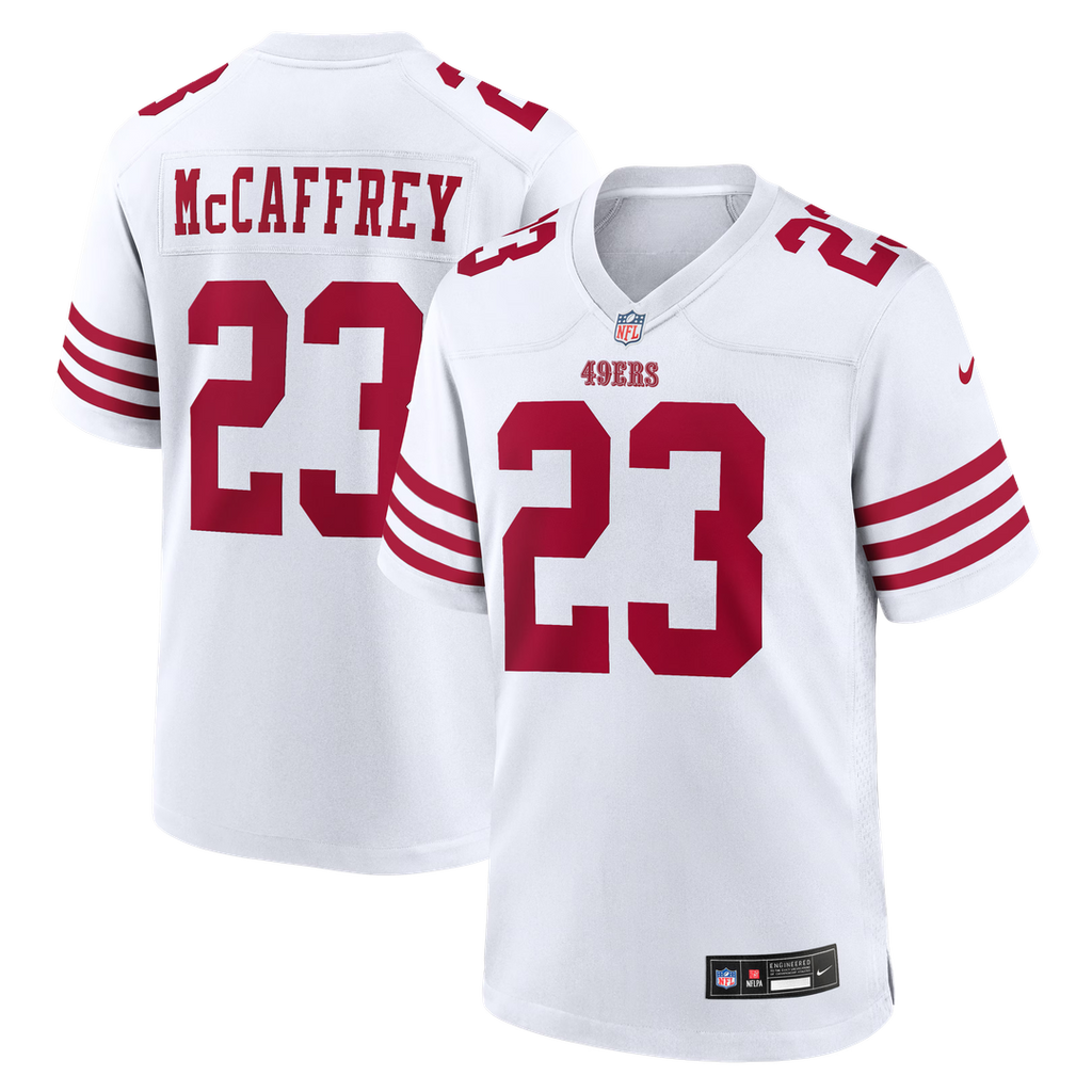 Christian McCaffrey San Francisco 49ers Game Player Jersey - White