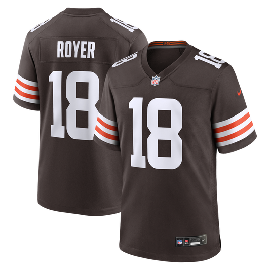 Joe Royer Cleveland Browns Game Jersey - Brown