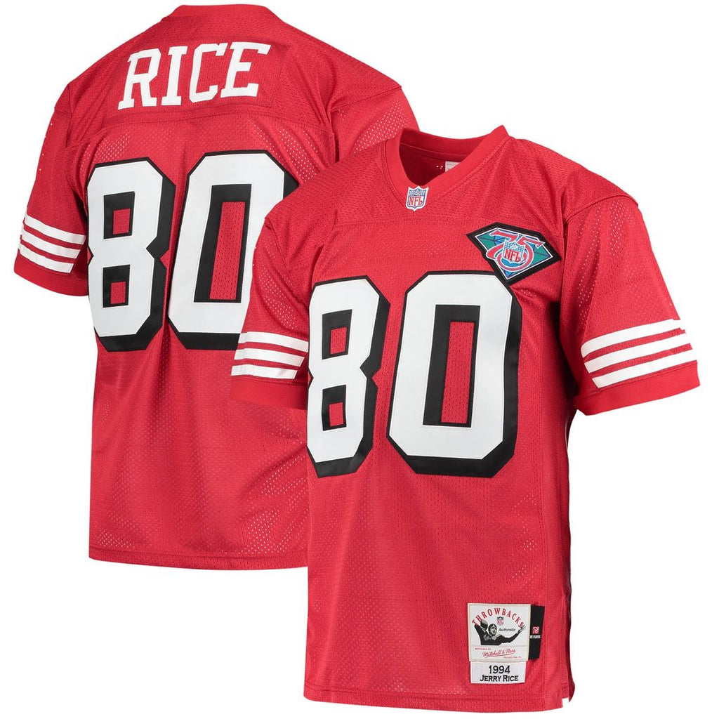Jerry Rice San Francisco 49ers 1994 Authentic Throwback Retired Player Jersey - Scarlet