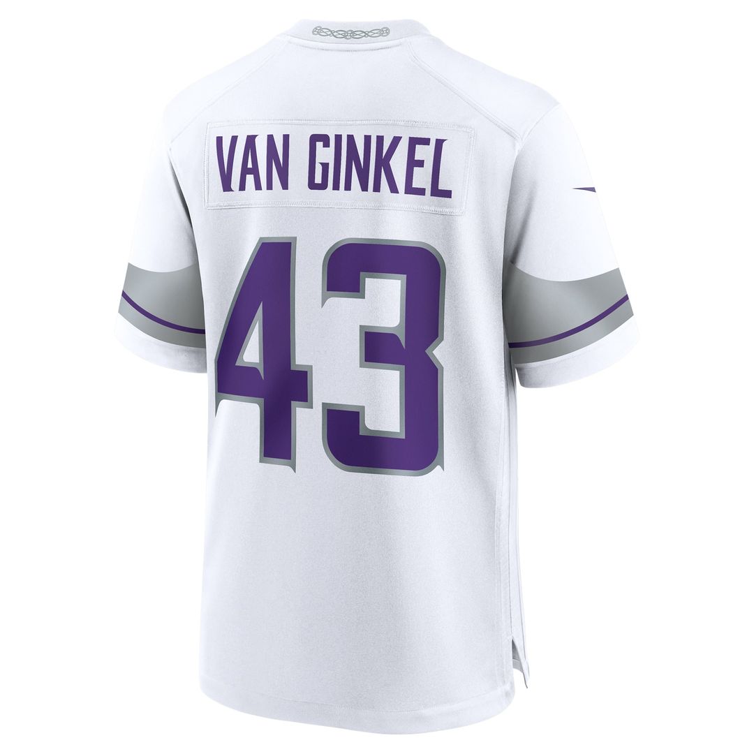 Andrew Van Ginkel Minnesota Vikings Team Game Jersey - Purple