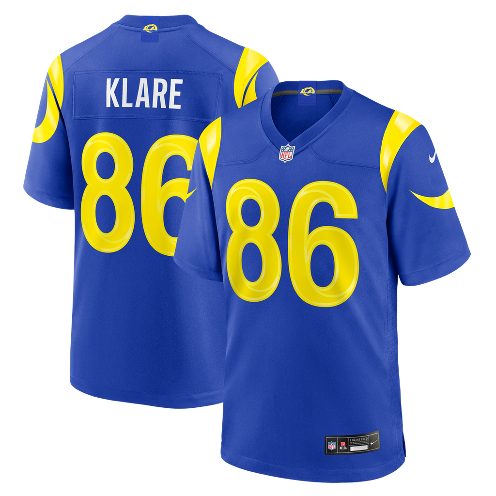 Max Klare Los Angeles Rams Team Game Jersey - Royal