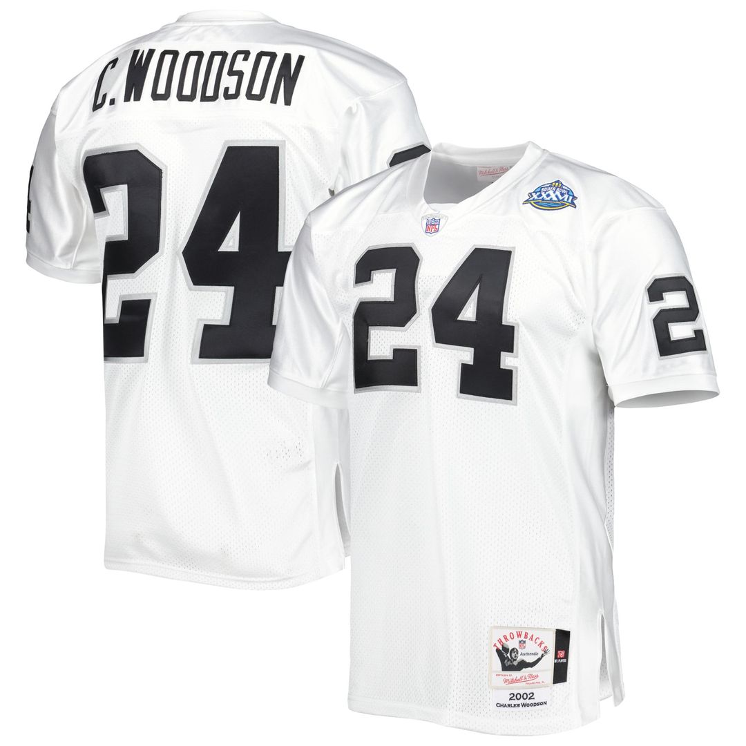Charles Woodson Las Vegas Raiders 2002 Authentic Throwback Retired Player Jersey - White