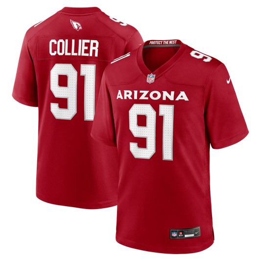 L.J. Collier Arizona Cardinals Team Game Jersey - Cardinal