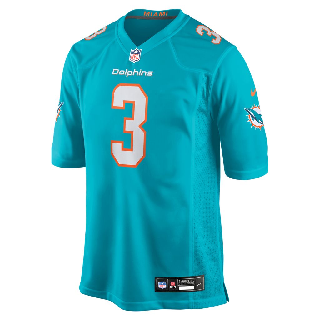 Chris Johnson Miami Dolphins Team Game Jersey - Aqua
