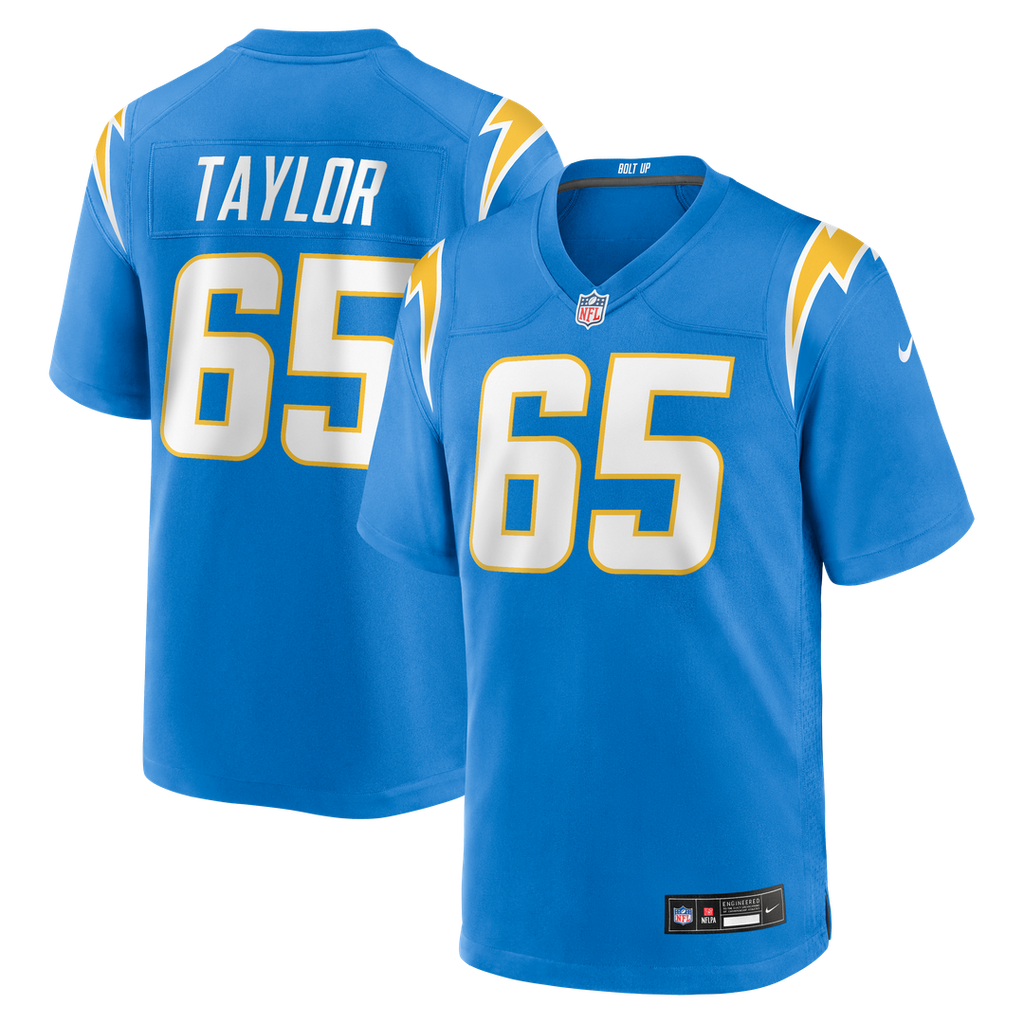 Logan Taylor Los Angeles Chargers Team Game Jersey - Powder Blue