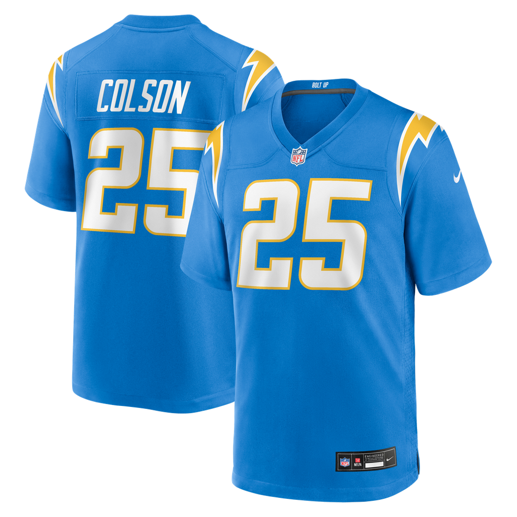 Junior Colson Los Angeles Chargers Team Game Jersey - Powder Blue