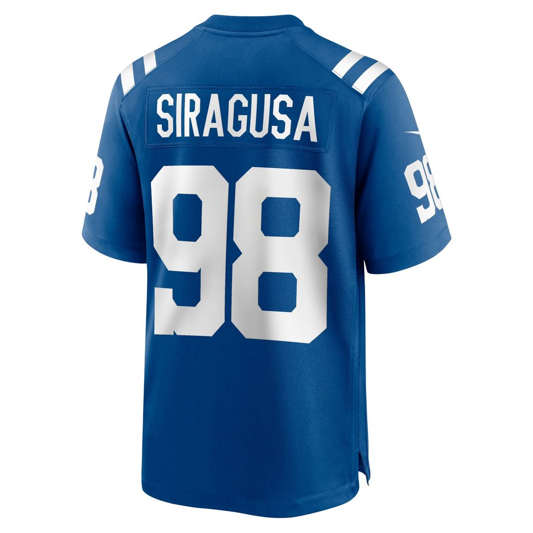 Tony Siragusa Indianapolis Colts Game Retired Player Jersey - Royal