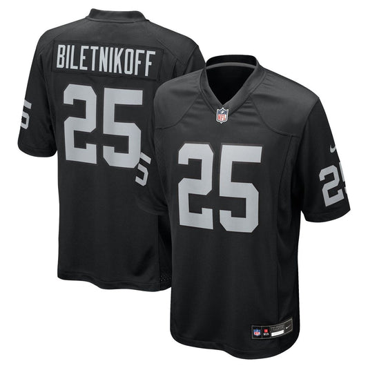 Fred Biletnikoff Las Vegas Raiders Game Retired Player Jersey - Black