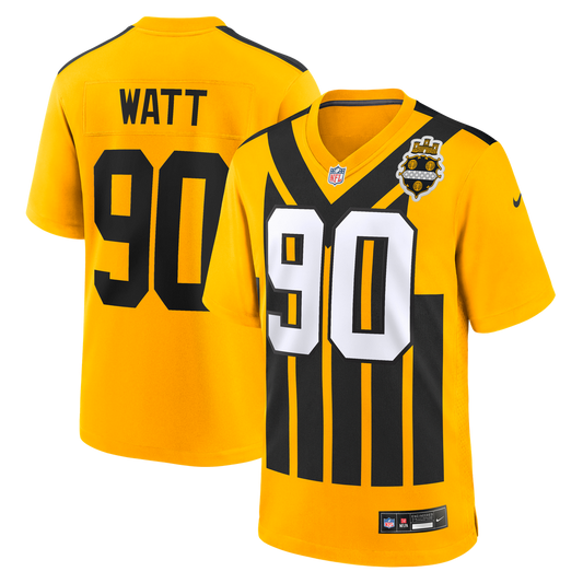 T.J. Watt Pittsburgh Steelers Alternate 1933 Throwback Game Jersey - Gold