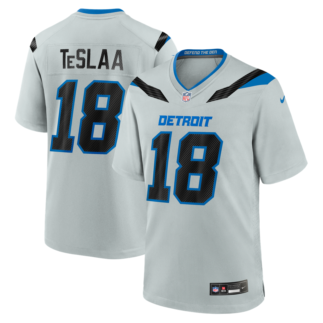 Isaac TeSlaa Detroit Lions 2026 Rivalries Collection Game Jersey - Silver