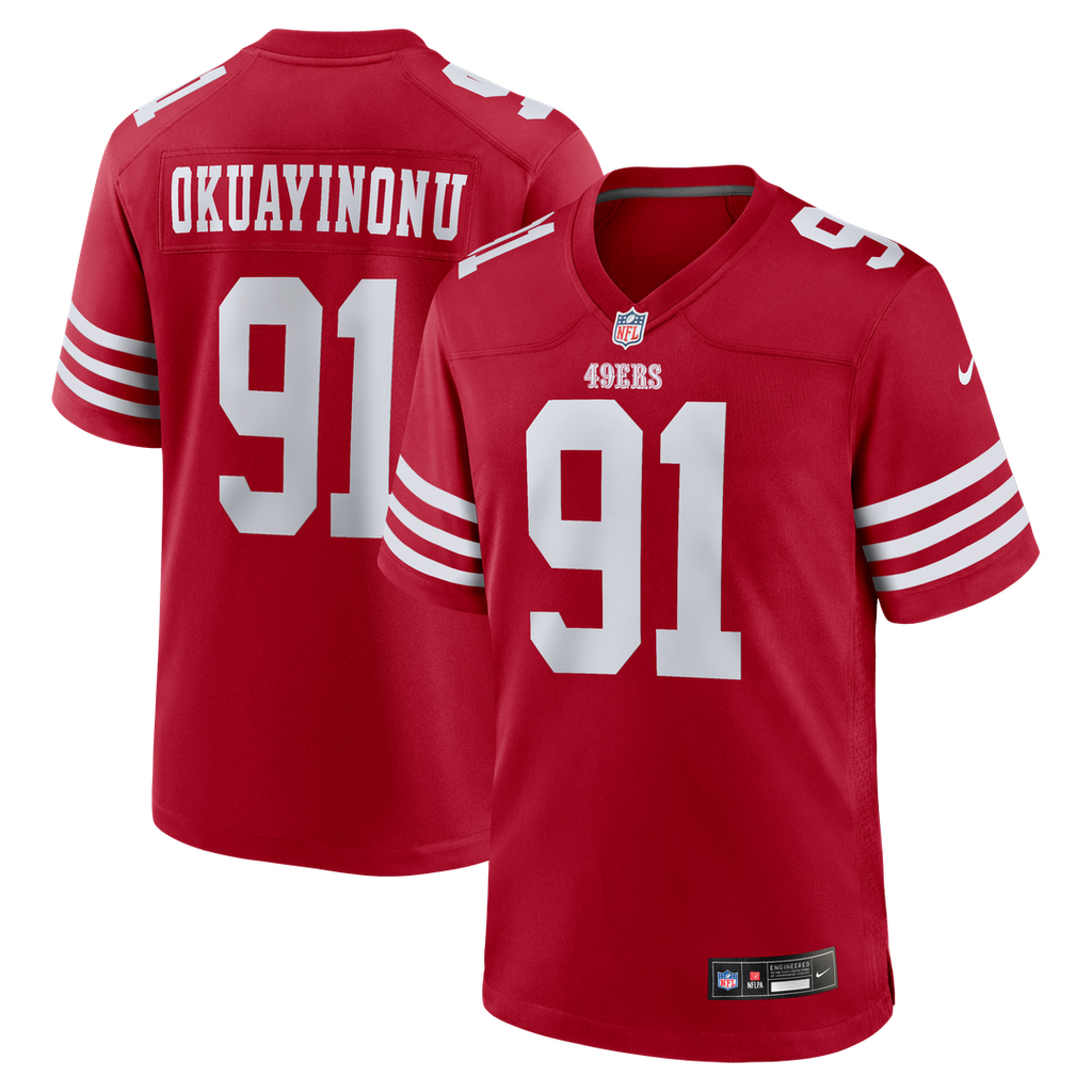 Sam Okuayinonu San Francisco 49ers Team Game Jersey - Scarlet