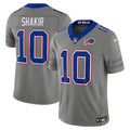 Khalil Shakir Buffalo Bills Nickel City Vapor F.U.S.E. Stitched Limited Jersey - Gray