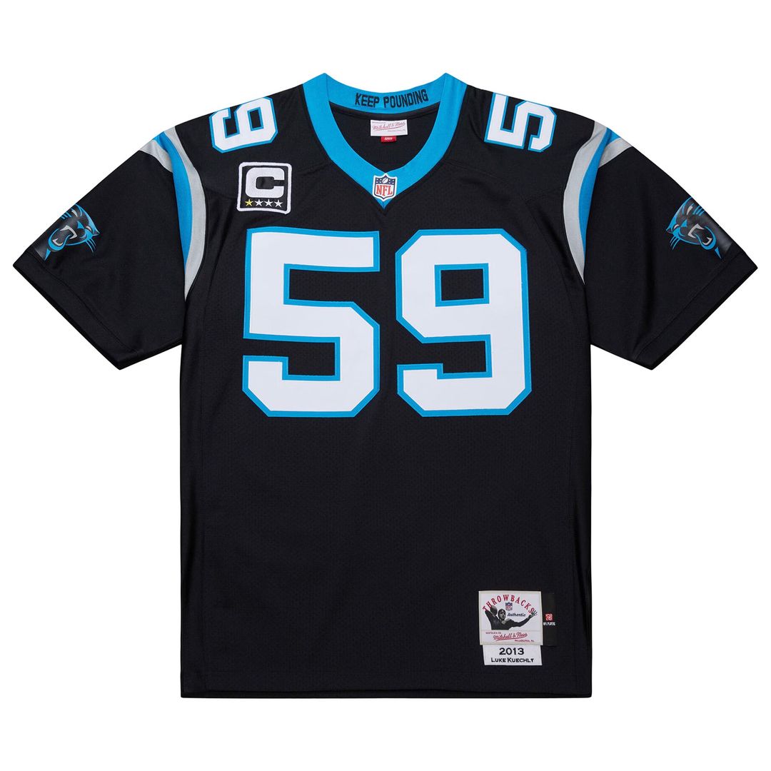 Luke Kuechly Carolina Panthers 2013 Authentic Throwback Retired Player Jersey - Black