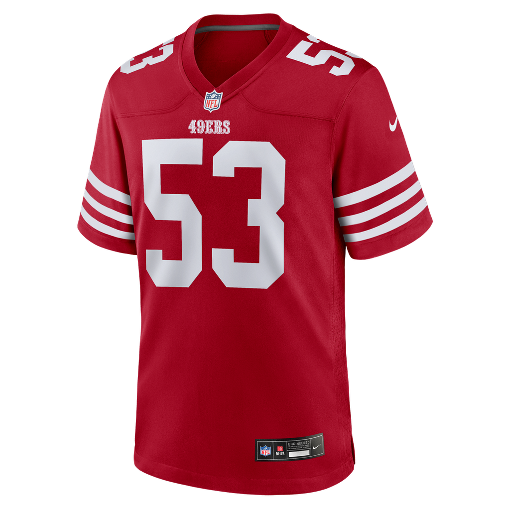 Jaden Dugger III San Francisco 49ers Team Game Jersey - Scarlet