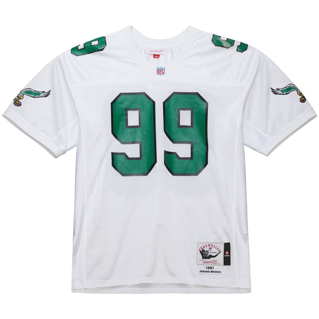 Jerome Brown Philadelphia Eagles 1991 Authentic Throwback Retired Player Jersey - White