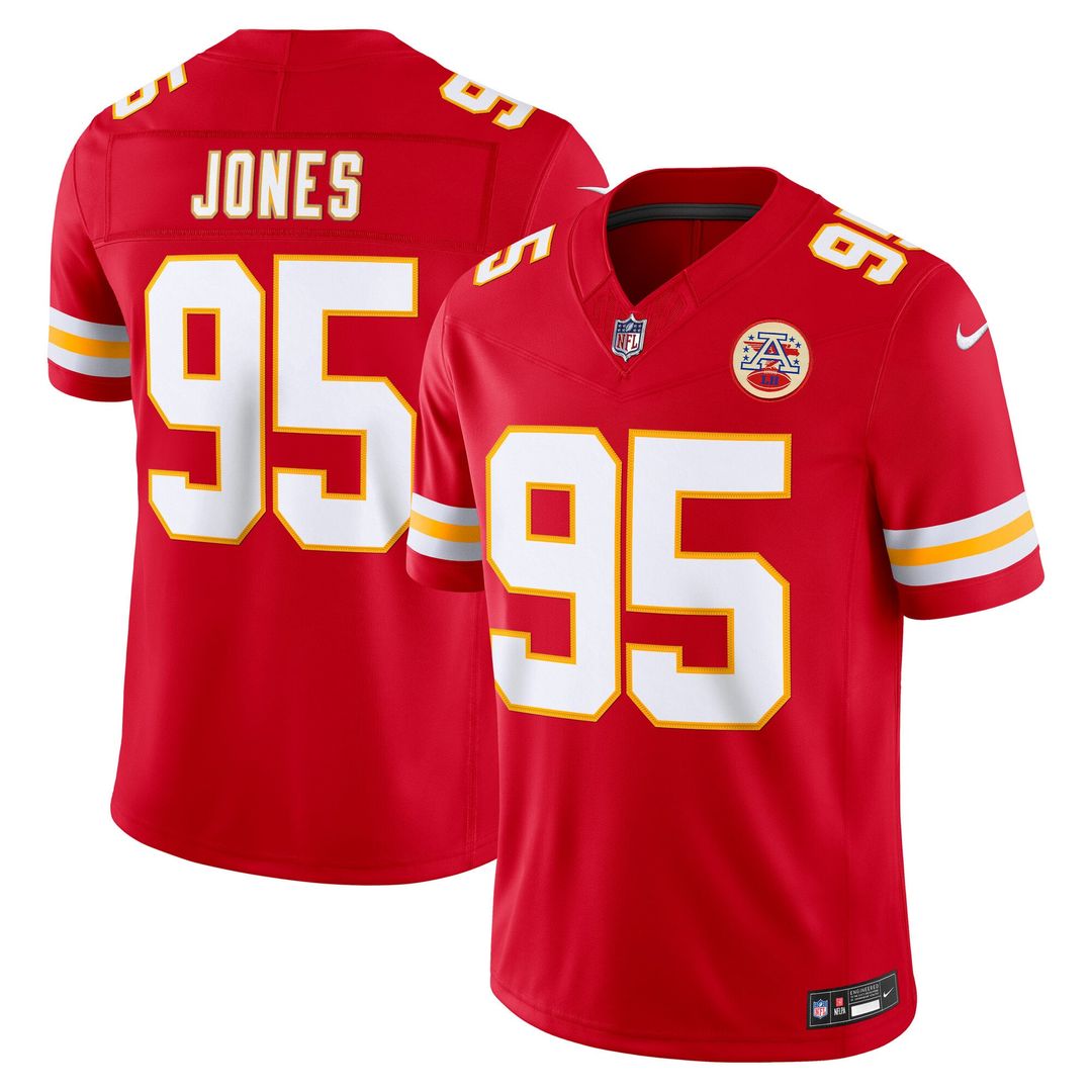Chris Jones Kansas City Chiefs Team Vapor F.U.S.E. Stitched Limited Jersey - Red