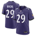Chandler Rivers Baltimore Ravens Team Game Jersey - Purple