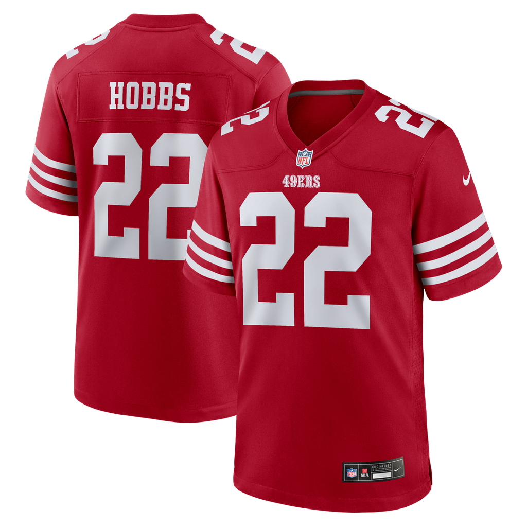 Nate Hobbs San Francisco 49ers Team Game Jersey - Scarlet