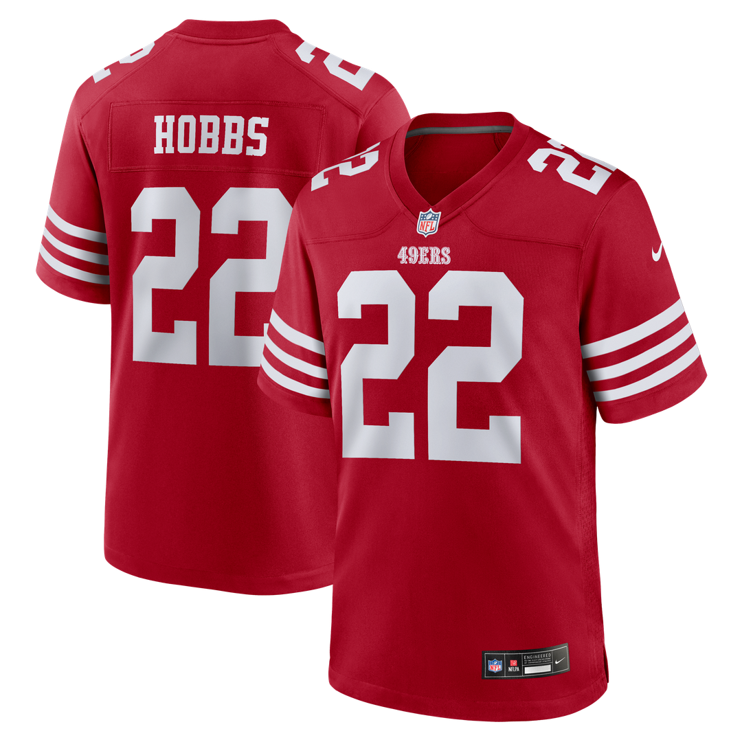 Nate Hobbs San Francisco 49ers Team Game Jersey - Scarlet