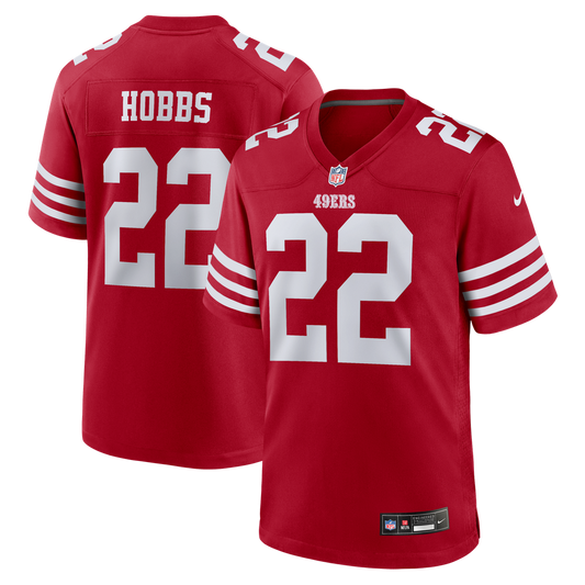 Nate Hobbs San Francisco 49ers Team Game Jersey - Scarlet