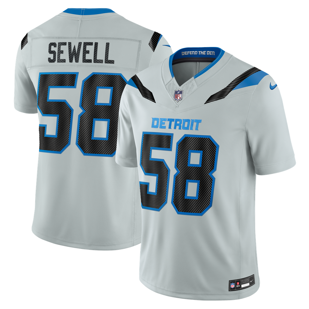 Penei Sewell Detroit Lions 2026 Rivalries Collection Stitched Limited Jersey - Silver