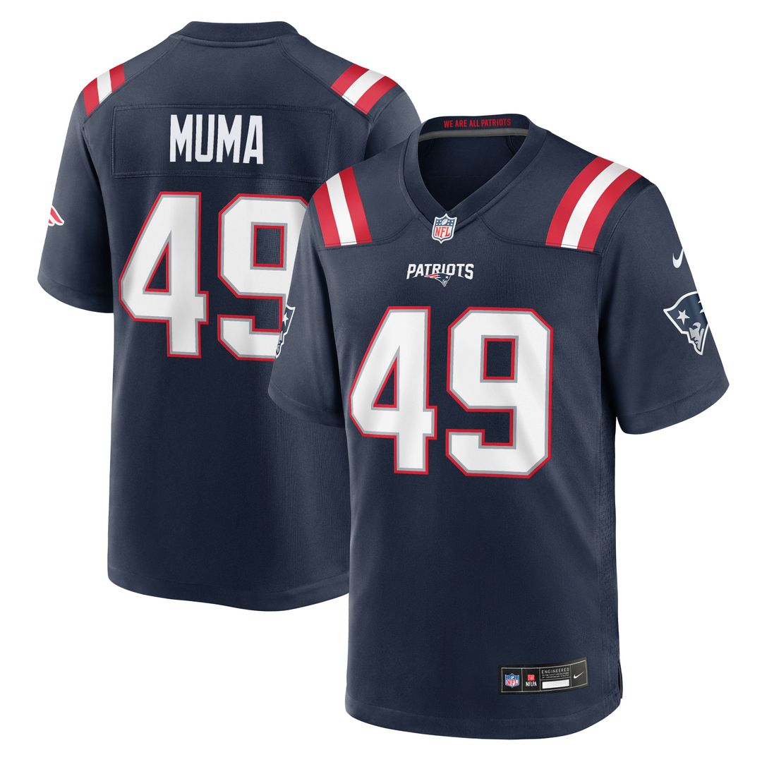 Chad Muma New England Patriots Team Game Jersey - Navy