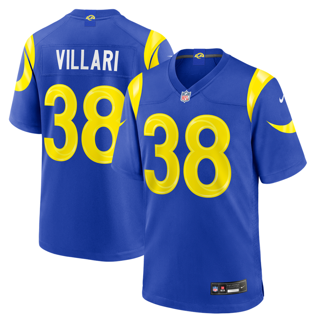 Dan Villari Los Angeles Rams Game Jersey - Royal