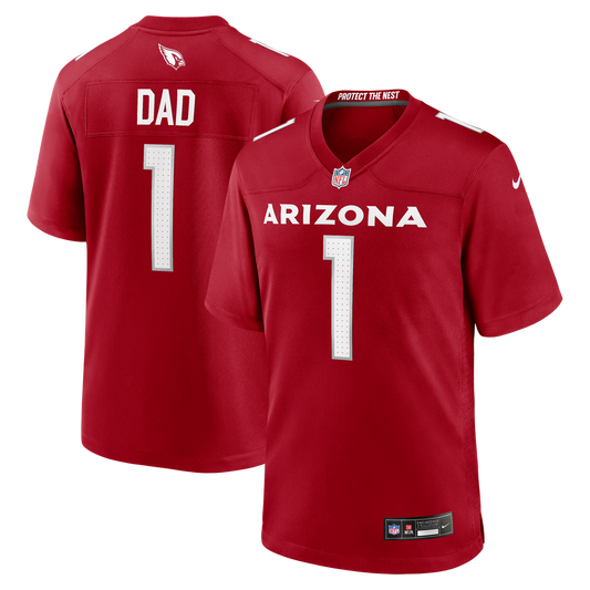 Number 1 Dad Arizona Cardinals Game Jersey - Cardinal
