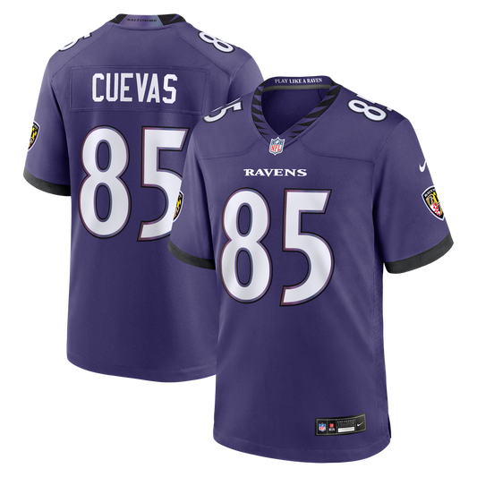 Josh Cuevas Baltimore Ravens Team Game Jersey - Purple