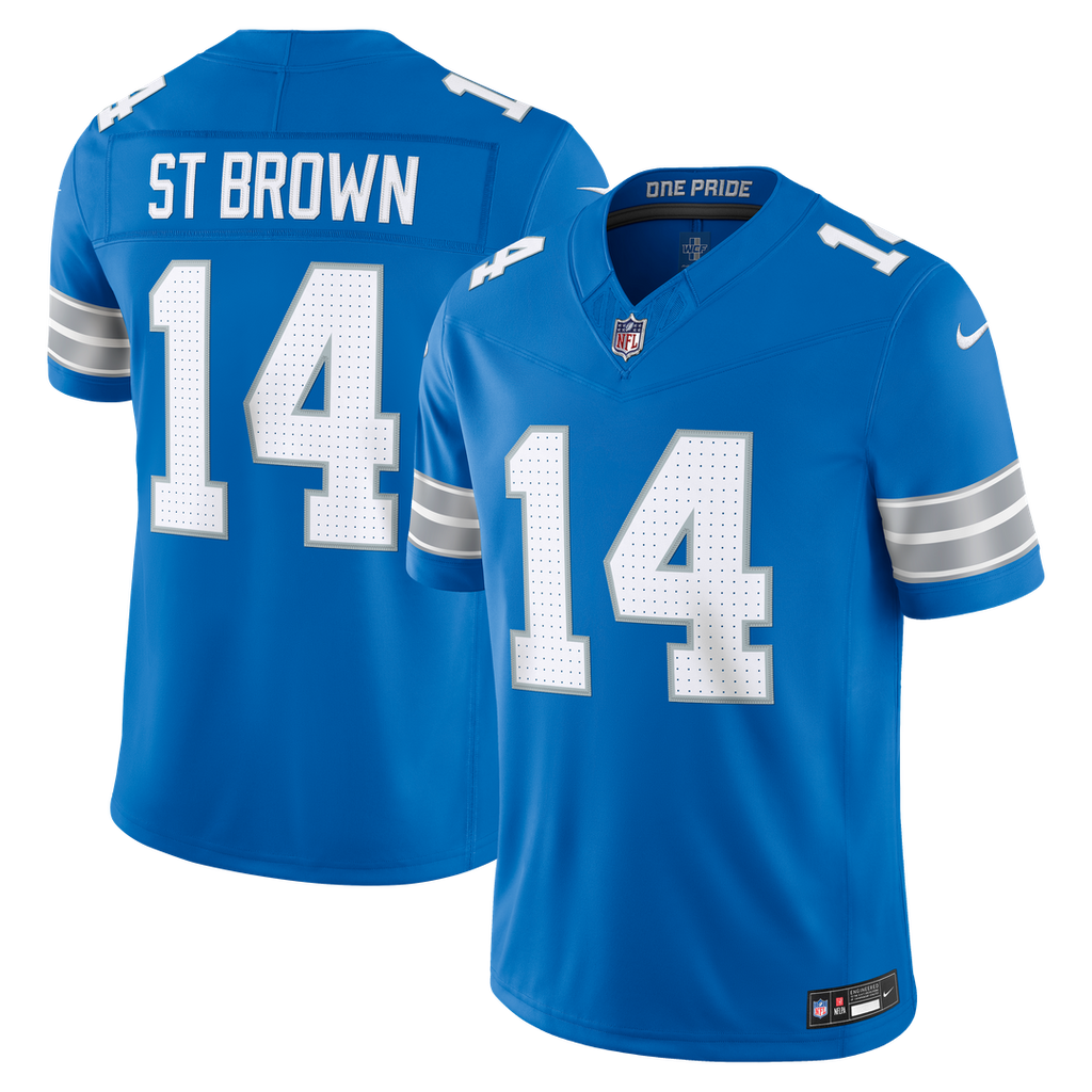 Amon - Ra St. Brown Detroit Lions Team Vapor F.U.S.E. Stitched Limited Jersey - Blue