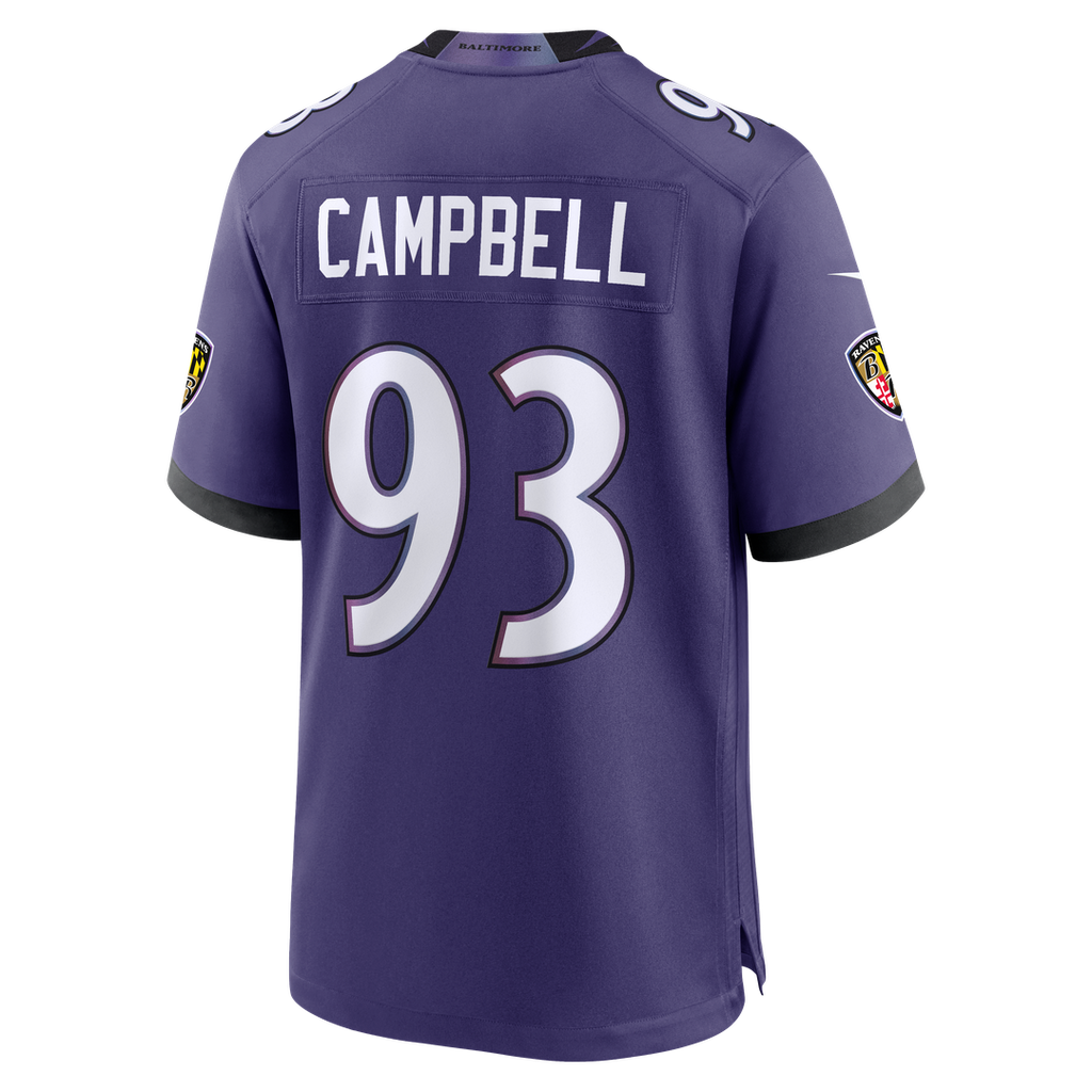 Calais Campbell Baltimore Ravens Team Game Jersey - Purple