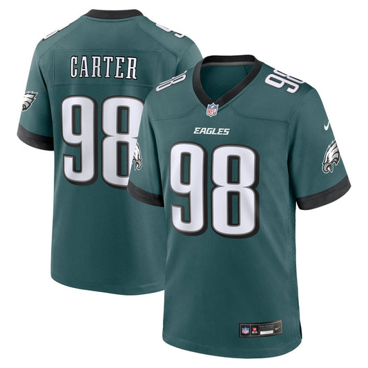 Jalen Carter Philadelphia Eagles Team Game Jersey - Midnight Green