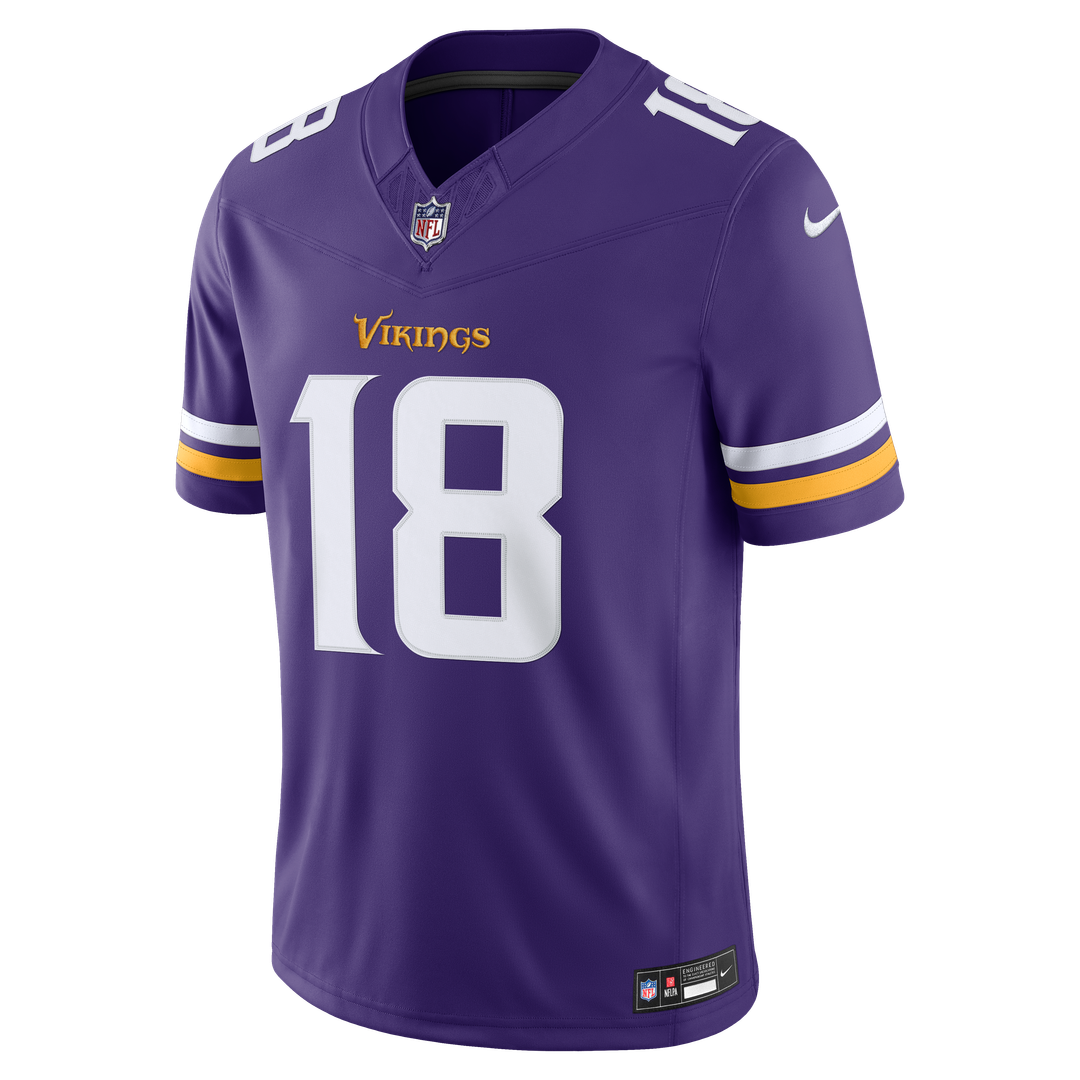Justin Jefferson Minnesota Vikings Team Vapor F.U.S.E. Stitched Limited Jersey - Purple